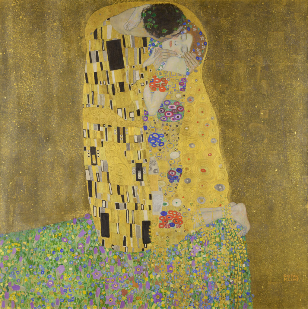 The Kiss by Gustav Klimt - Symbolist Masterpiece from the Golden Phase