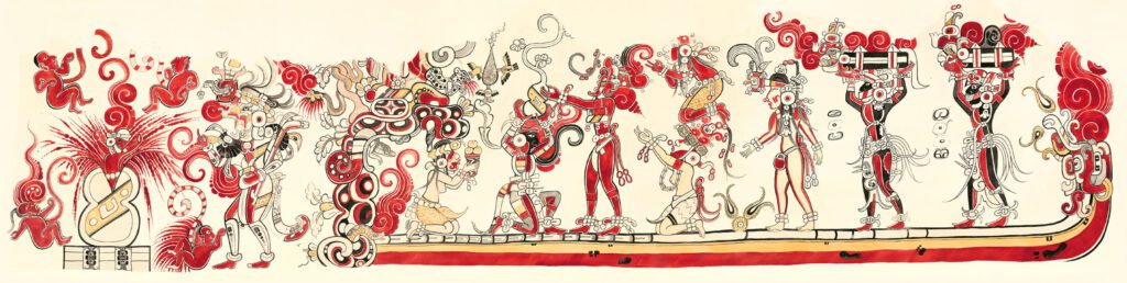 The Mayan San Bartolo Murals: Complete North Wall Mythological Scene