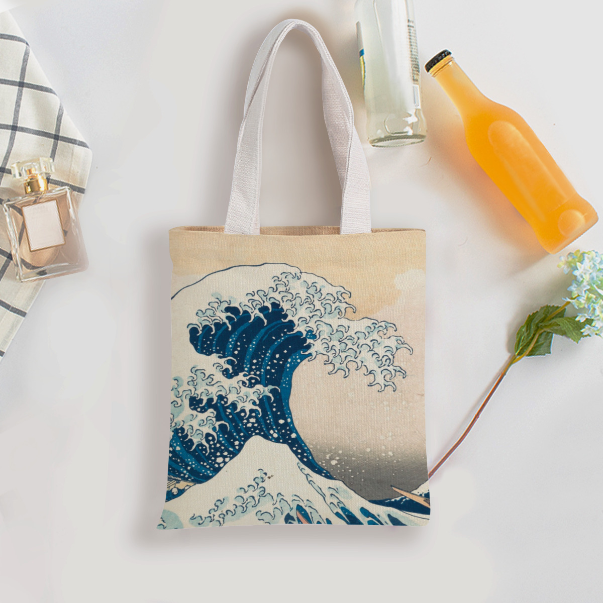 The Great Wave off Kanagawa Canvas Tote Bag