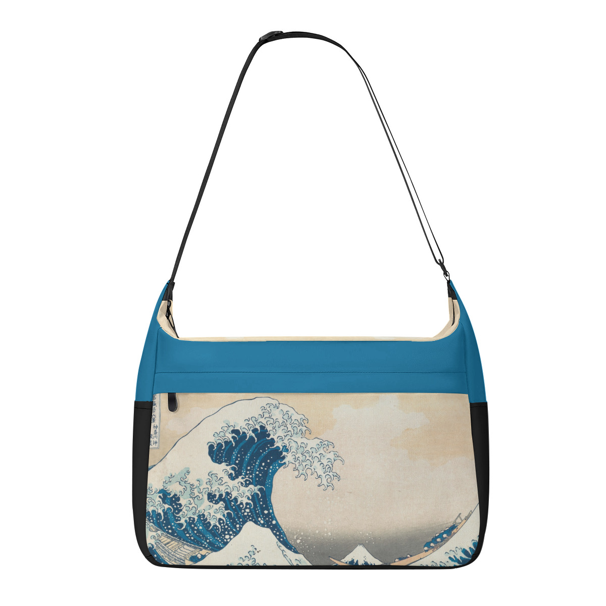 The Great Wave off Kanagawa Canvas Messenger Bag